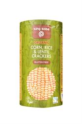 King Soba King Soba Organic & Fairtrade Corn Rice & Lentil Crackers 120g