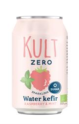 KULT Kefir FREE KULT Water Kefir Raspberry & Mint 0 Sugar Organic 330ml Can