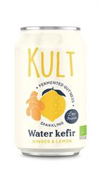 KULT Kefir FREE KULT Water Kefir Ginger & Lemon Organic 330ml Can