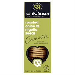 Kent and Fraser Gluten-Free Roasted Onion Nigella Seed Cheese Wafer 110g