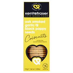 Kent and Fraser Gluten-Free Oak Smoked Garlic Poppy Seed Cheese Wafer 110g