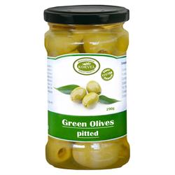 Korvel Korvel Natural Green Olives Pitted Halkidiki Super Colossal 290g