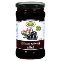 Korvel Korvel Greek Black Oxidized Olives Pitted Super Colossal 290g