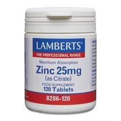 Lamberts Zinc 25mg (as Citrate) 120 tablet