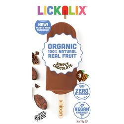Lickalix Simply Chocolate Ice Lolly 3x75g