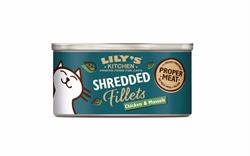 Lilys Kitchen Shredded Fillets Chicken & Mussels Cat Food 70g