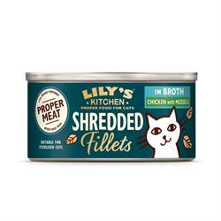 Lilys Kitchen Chicken & Mussels Shredded Fillets Tin 70g