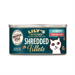 Lilys Kitchen Tuna & Salmon Shredded Fillets Tin 70g