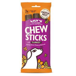 Lilys Kitchen Dog Chew Sticks with Turkey Honey Sweet Potato & Broccoli 120g