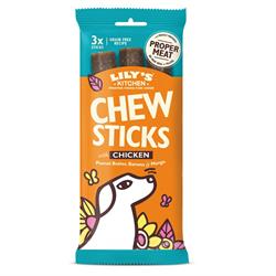 Lilys Kitchen Dog Chew Sticks With Chicken Peanut Butter Banana & Mango 120g