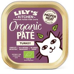 Lilys Kitchen Organic Turkey Pate for Cats 85g