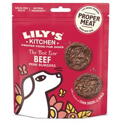 Lilys Kitchen The Best Ever Beef Mini Burgers for Dogs 70g