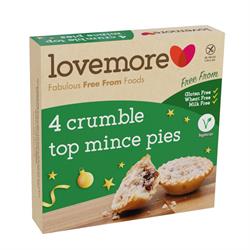 Lovemore Foods Gluten Free 4 Crumble Top Mince Pies 230g