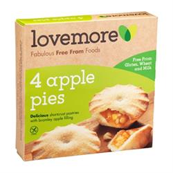 Lovemore Foods Lovemore 4 Wheat Gluten & Milk Free Apple Pies 260g