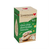 Lovemore Foods Choc Chip Shortbread Gluten Free Milk Free Wheat Free 150g