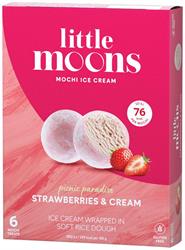 Little Moons Strawberries & Cream Mochi Ice Creams 6 pack 192g