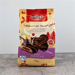 Lambertz Lambertz UK Dark Chocolate Hearts 150g