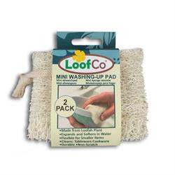 LoofCo Mini-Washing-Up loofah Pads 2-Packs