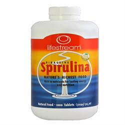 Lifestream Spirulina 500mg 1000 Tablets