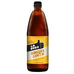 Lo Bros Lo Bros Kombucha Ginger Lemon Kombucha Low sugar 750ml