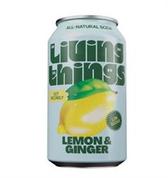 Living Things FREE Lemon & Ginger Prebiotic + Probiotic Soda 330ml