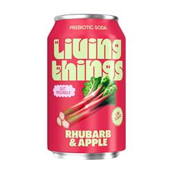 Living Things FREE Rhubarb & Apple Prebiotic + Probiotic Soda 330ml