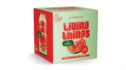 Living Things Watermelon & Lime Pre + Probiotic Soda 4 x 300ml pack.