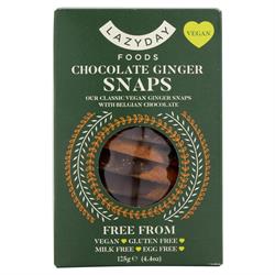 Lazy Days Vegan & Free From Dark Belgian Chocolate Ginger Snaps 125g