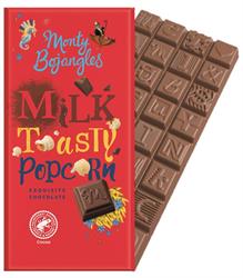 Monty Bojangles MB Rain Forest Alliance MILK Toasty Popcorn Chocolate Bar 150g