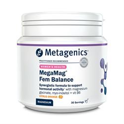 Metagenics MegaMag Fem Balance Magnesium Powder (Citrus Orange) 30 servings