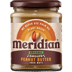 Meridian Organic Smooth Peanut Butter 100% 280g