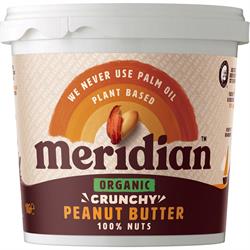 Meridian Organic Crunchy Peanut Butter 100% 1000g