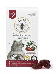 1839 FREE UMF 10+ Strawberry 12 Lozenges with Manuka Honey