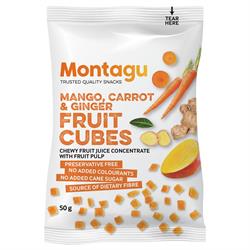 Montagu Mango Carrot & Ginger Fruit Cubes 40g