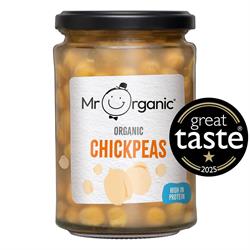 Mr Organic Mr Organic Chickpeas 350g (in glass jar)
