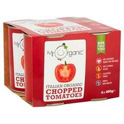 Mr Organic Organic Chopped Tomatoes (BPA-free) 4 x 400g Pack