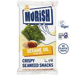 Morish Snacks Morish Snacks Crispy Sesame Oil Seaweed Snacks 4g