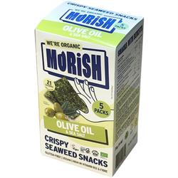 Morish Snacks Morish Snacks Organic Olive Oil Seaweed Snacks 5x4g