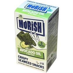Morish Snacks Morish Snacks Crispy Avocado Oil Seaweed Snacks 5x4g