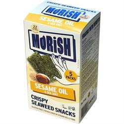 Morish Snacks Morish Snacks Crispy Sesame Oil Seaweed Snacks 5x4g