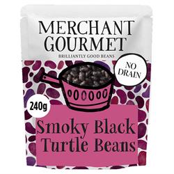 Merchant Gourmet Smoky Black Turtle Beans with Paprika & Chilli 240g