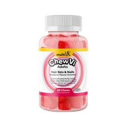 MultiVi MultiVi Hair Skin & Nails Gummies Raspberry Flavour. 60 gummies