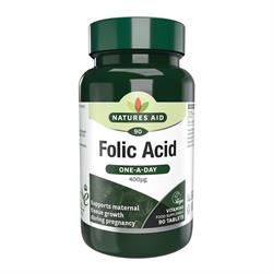 Natures Aid Folic Acid - 400ug 90 Tablets