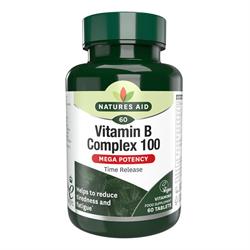 Natures Aid Mega Potency Vit B Complex 100mg Time Release 60 Tablets