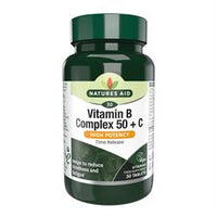 Natures Aid Vitamin B Complex 50 + C 30 Tablets