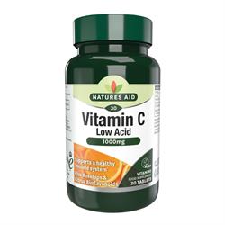 Natures Aid Vit C - 1000mg Low Acid 30 Tablets