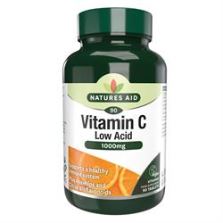 Natures Aid Vit C - 1000mg Low Acid 90 Tablets