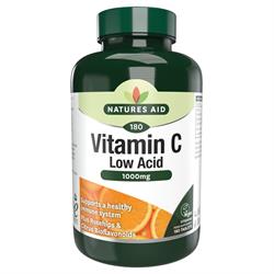 Natures Aid Vitamin C - 1000mg Low Acid 180 Tablets