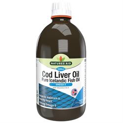 Natures Aid Cod Liver Oil Liquid (with Vitamin A & D)500ml