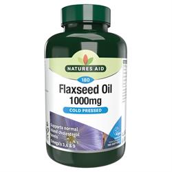 Natures Aid Flaxseed Oil 1000mg 180 Capsules